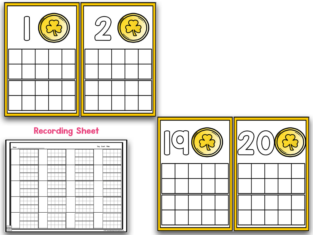 March Ten Frame Cards