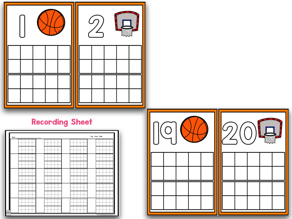 March Ten Frame Cards