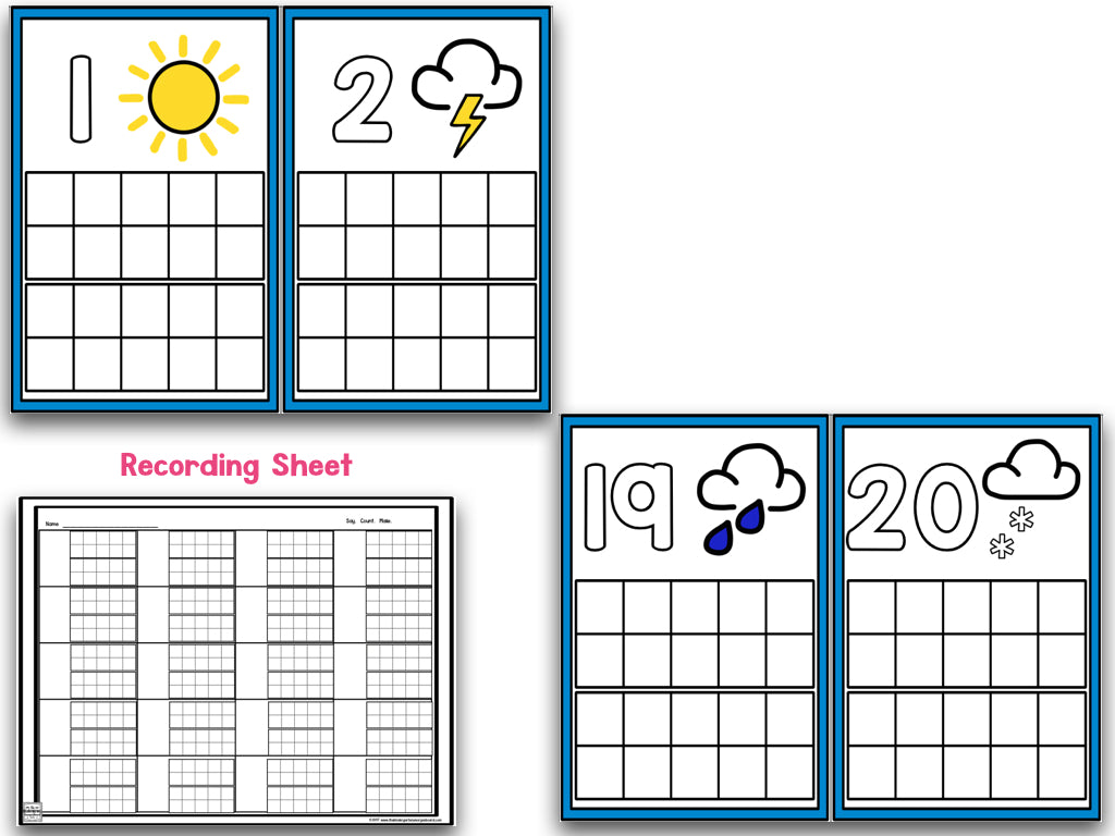 March Ten Frame Cards