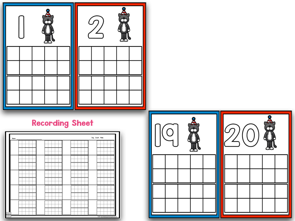 March Ten Frame Cards