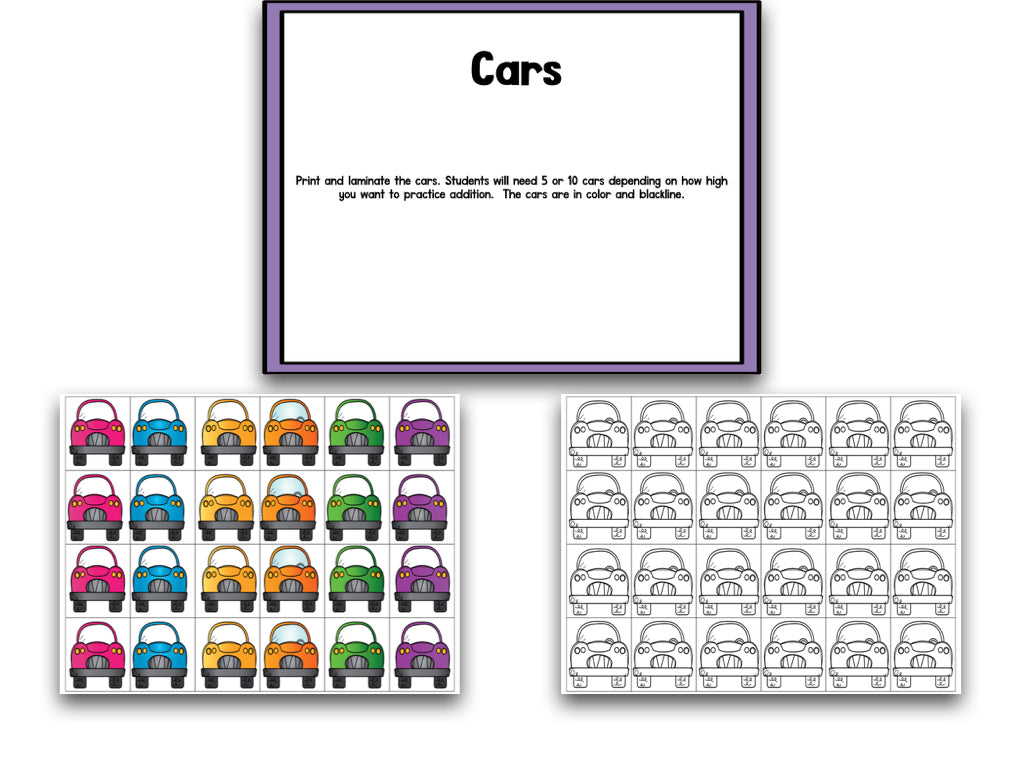 Addition To 10: Addition Within 10: Adding Cars