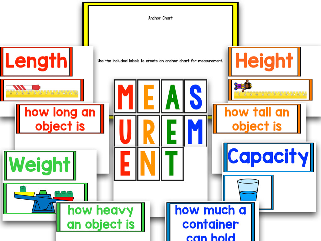 Measurement Activities & Measurement Worksheets Low-Prep Kindergarten Math Unit