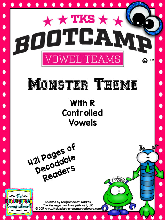 Vowel Teams Bootcamp (Monster Theme) – The Kindergarten 