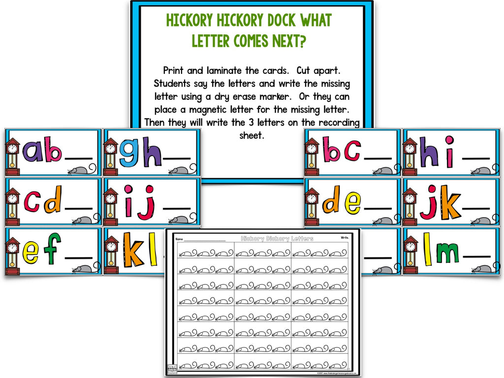 Nursery Rhymes Math and Literacy Centers