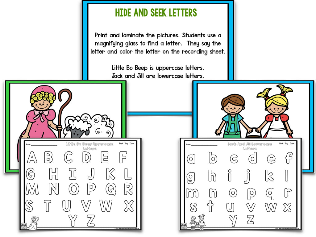 Nursery Rhymes Math and Literacy Centers