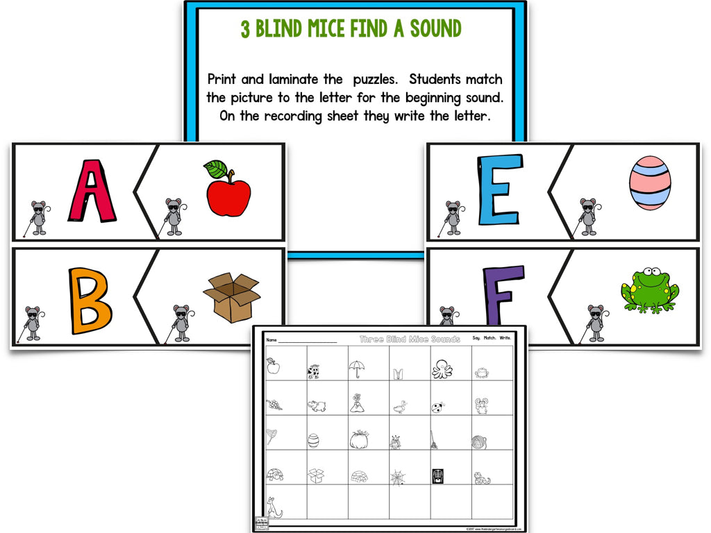 Nursery Rhymes Math and Literacy Centers
