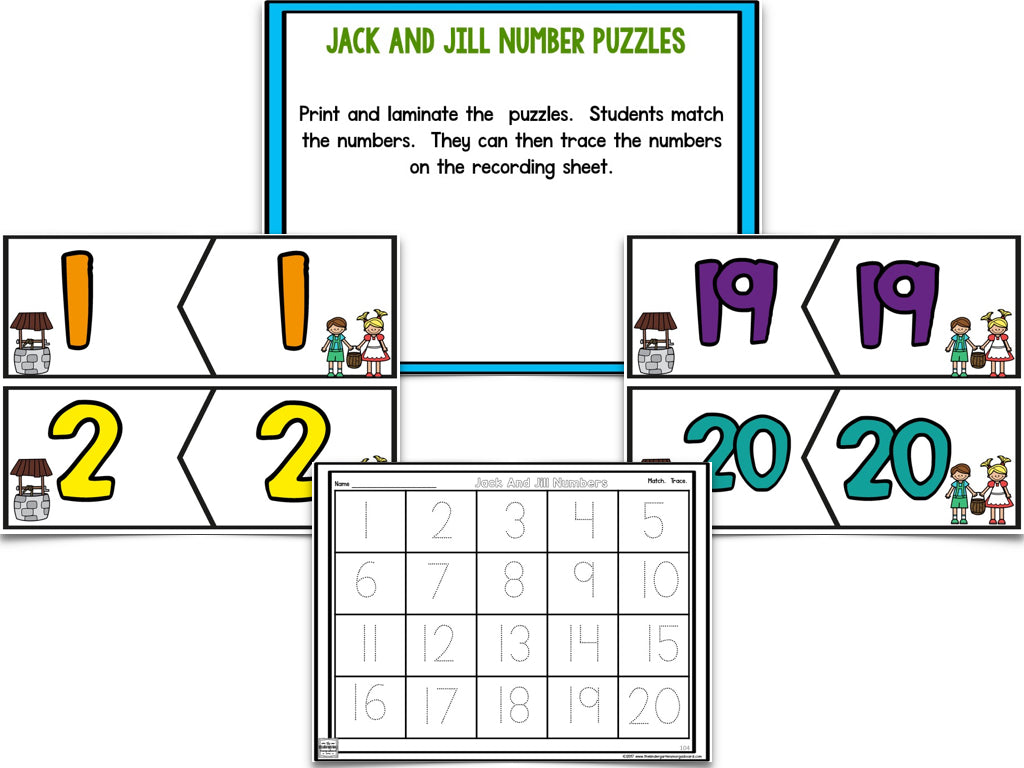 Nursery Rhymes Math and Literacy Centers