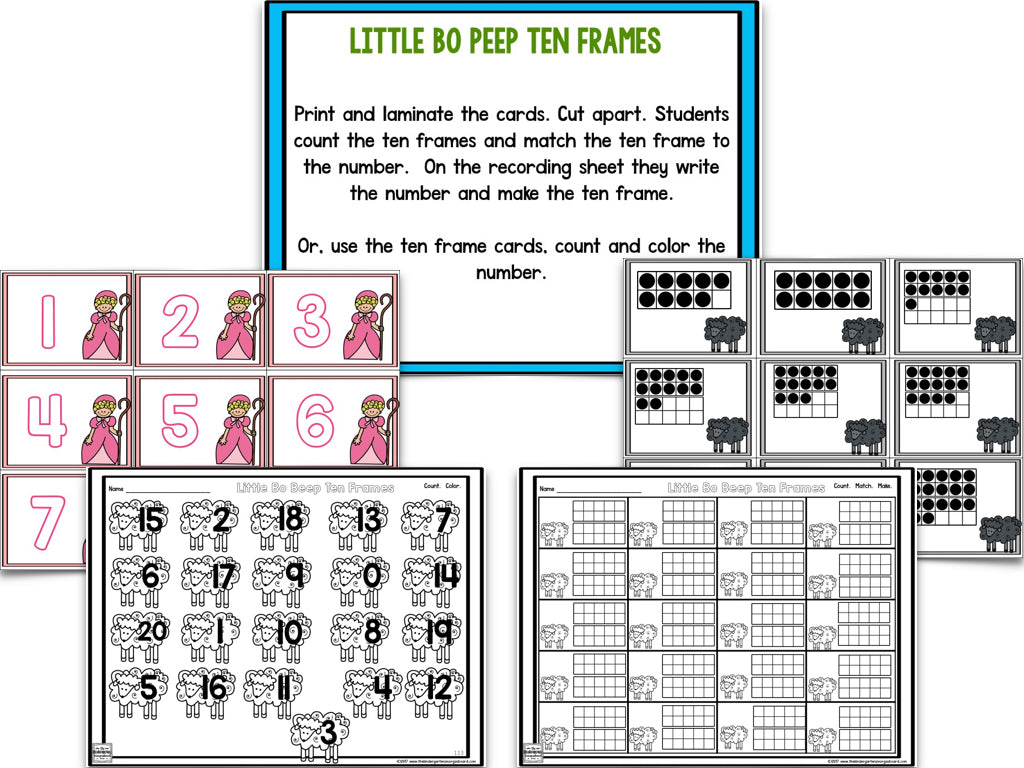 Nursery Rhymes Math and Literacy Centers