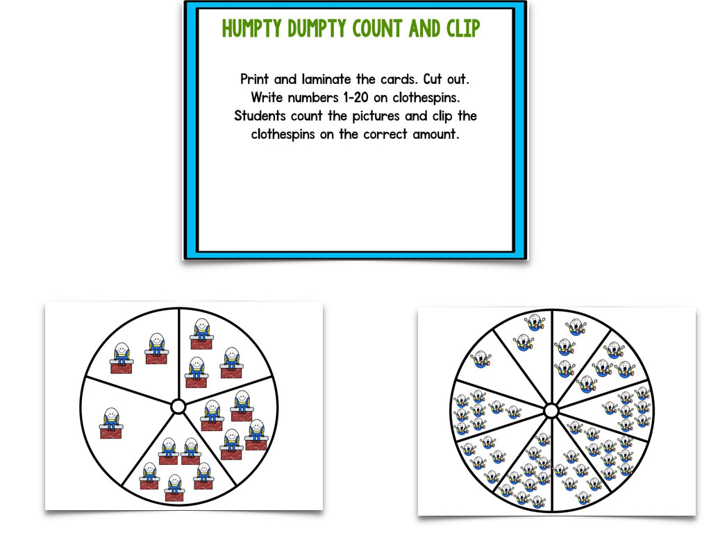Nursery Rhymes Math and Literacy Centers