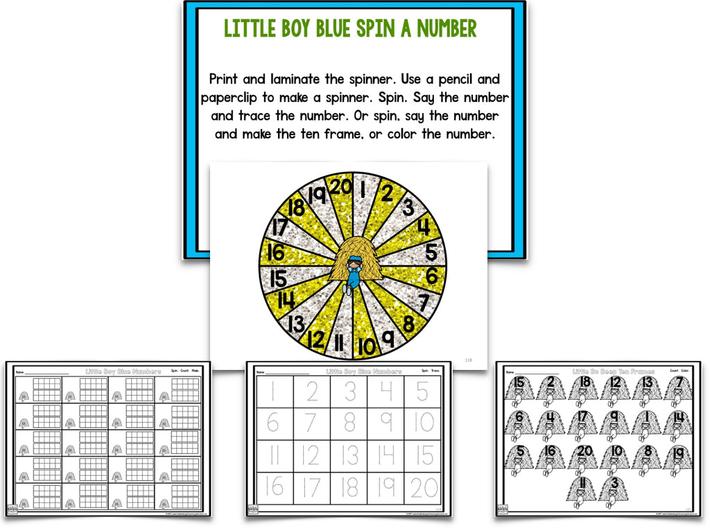 Nursery Rhymes Math and Literacy Centers
