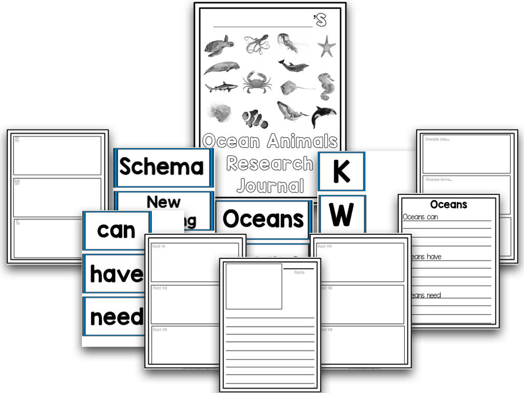 Ocean Animals: A Research and Writing Project PLUS Centers!