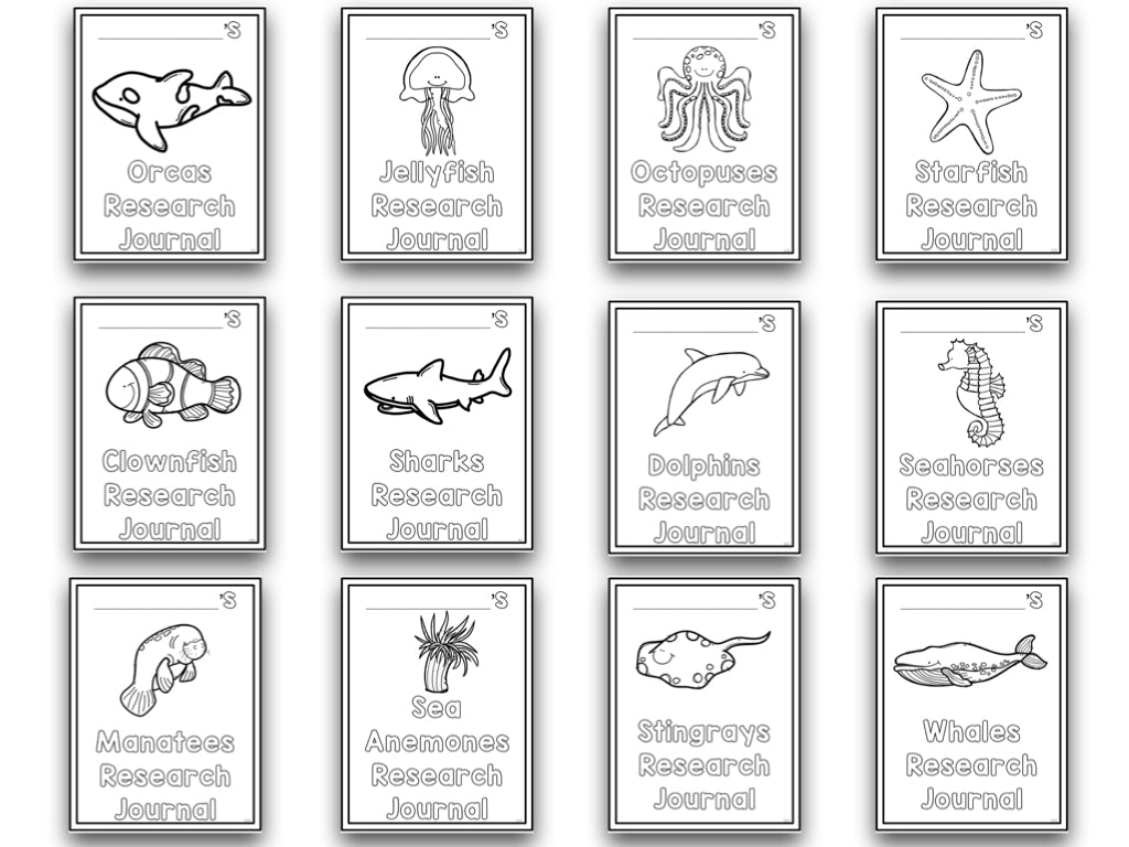 Ocean Animals: A Research and Writing Project PLUS Centers!