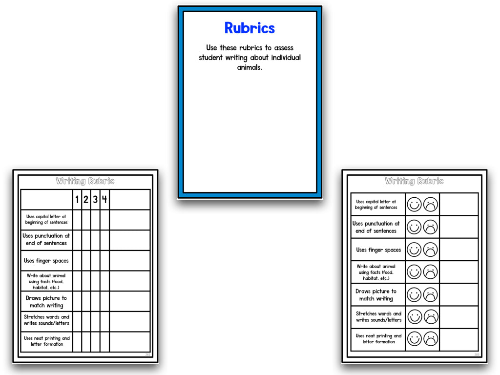 Ocean Animals: A Research and Writing Project PLUS Centers!