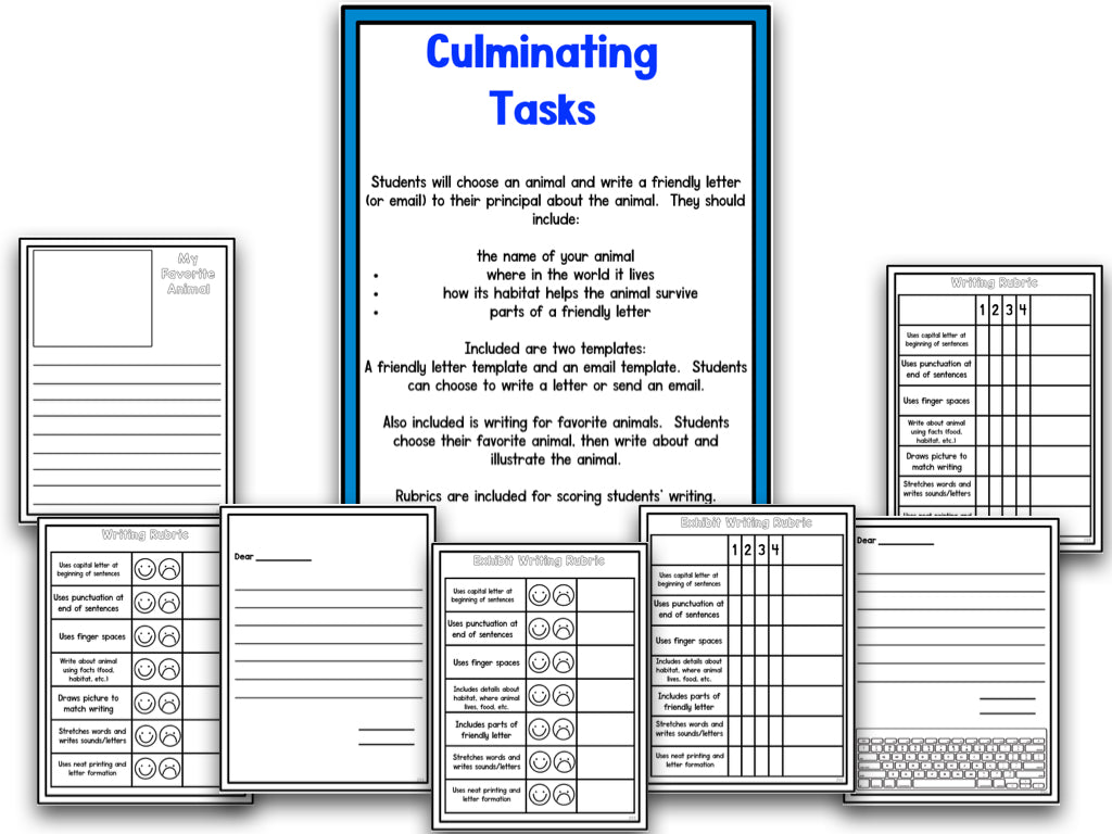 Ocean Animals: A Research and Writing Project PLUS Centers!