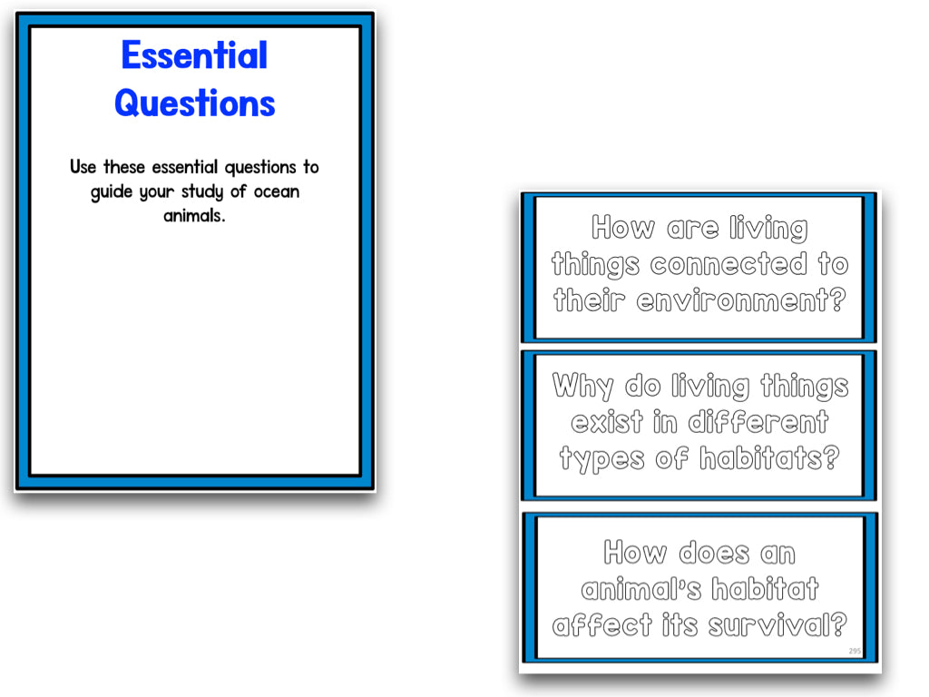 Ocean Animals: A Research and Writing Project PLUS Centers!