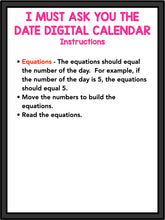 Digital Calendar! I Must Ask You The Date