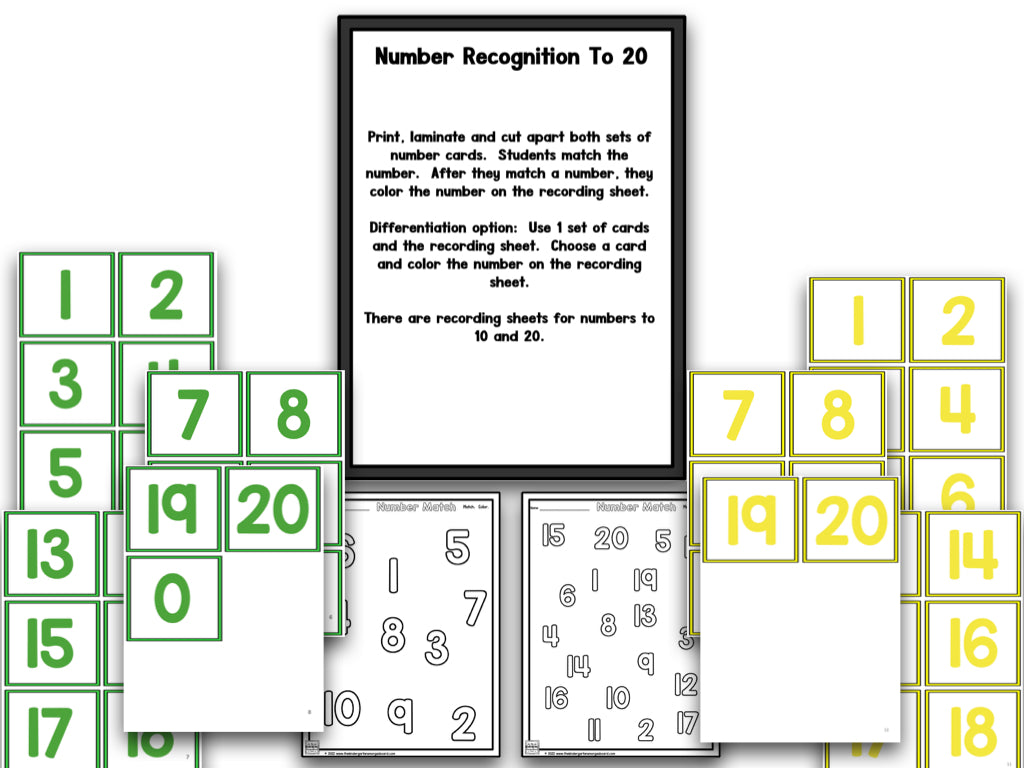 Pocket Chart Games: Set 1