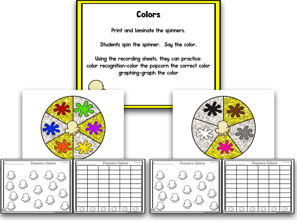 Popcorn Math and Literacy Centers
