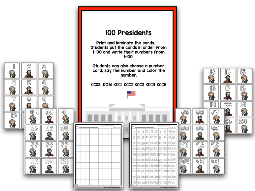 President's Day! A Presidents Research and Writing Project PLUS Centers!