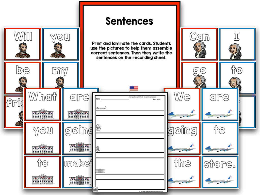 President's Day! A Presidents Research and Writing Project PLUS Centers!