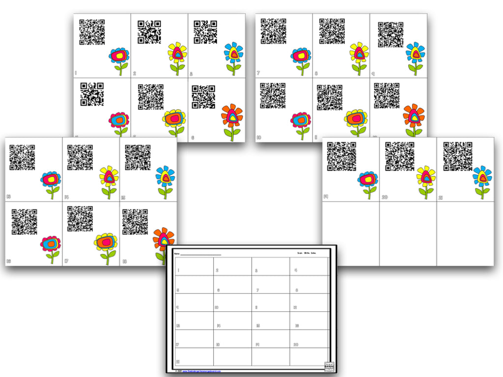Bloomin' Subtraction QR Code FREEBIE!