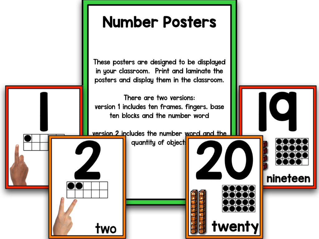 Rainbows Classroom Set Decor: Alphabet, Numbers & More