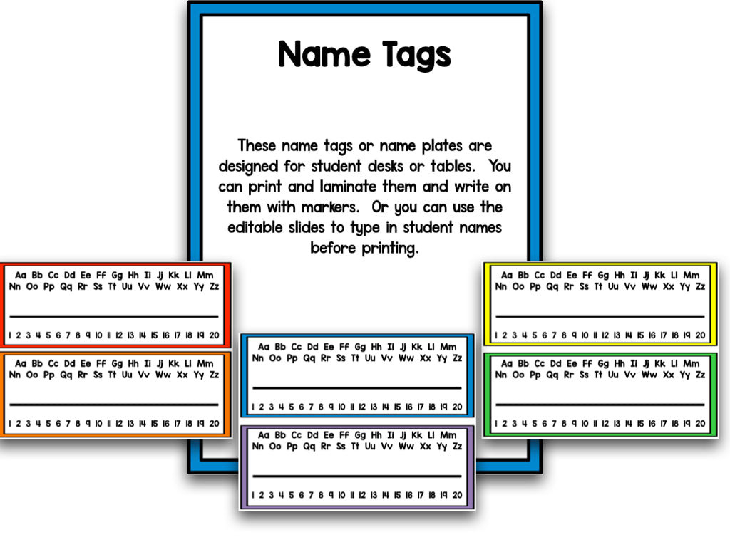 Rainbows Classroom Set Decor: Alphabet, Numbers & More