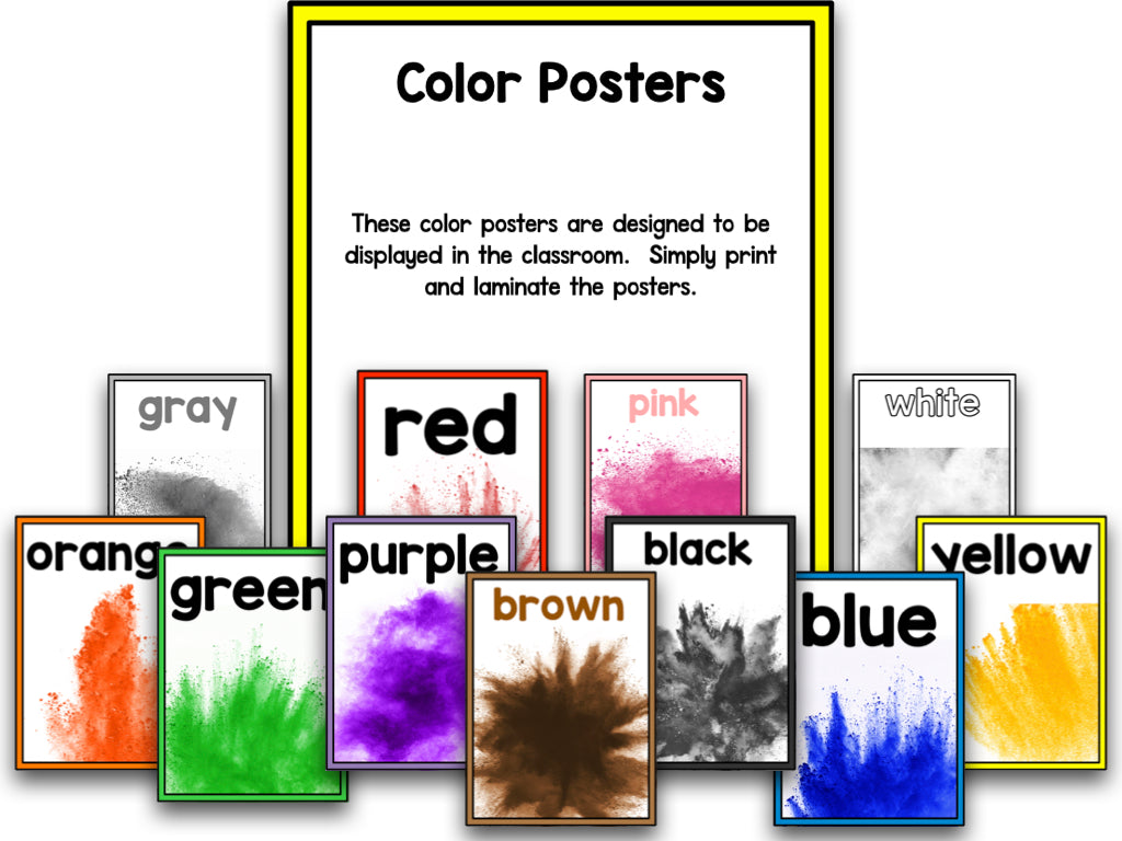 Rainbows Classroom Set Decor: Alphabet, Numbers & More