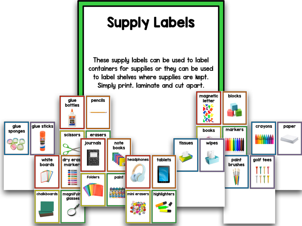 Rainbows Classroom Set Decor: Alphabet, Numbers & More