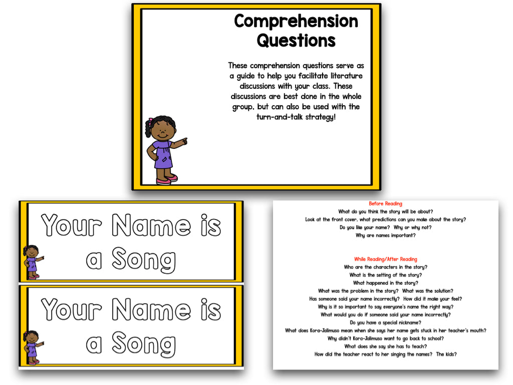 Your Name Is A Song Book Activities