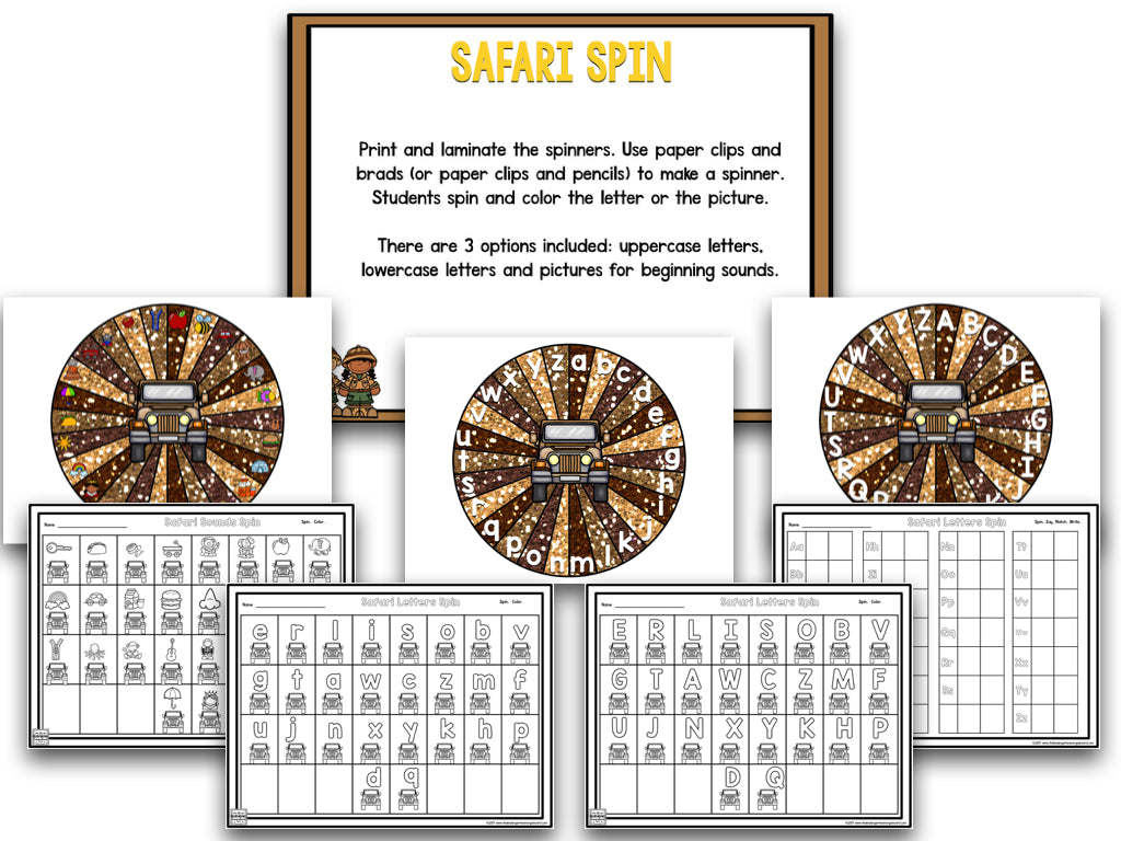 Safari Centers | 14 Literacy + 13 Math Centers | Year-Long, Hands-On, Low Prep