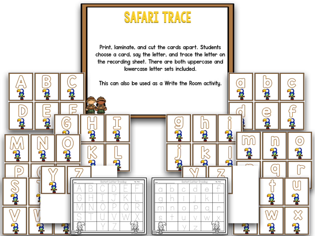 Safari Centers | 14 Literacy + 13 Math Centers | Year-Long, Hands-On, Low Prep