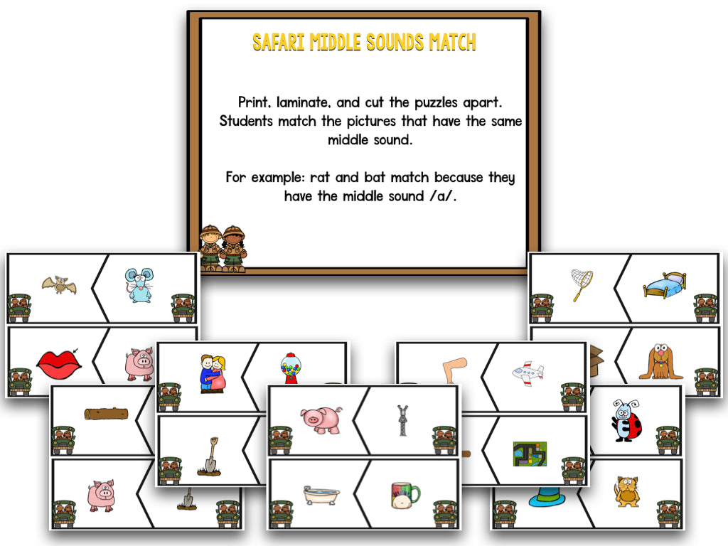 Safari Centers | 14 Literacy + 13 Math Centers | Year-Long, Hands-On, Low Prep