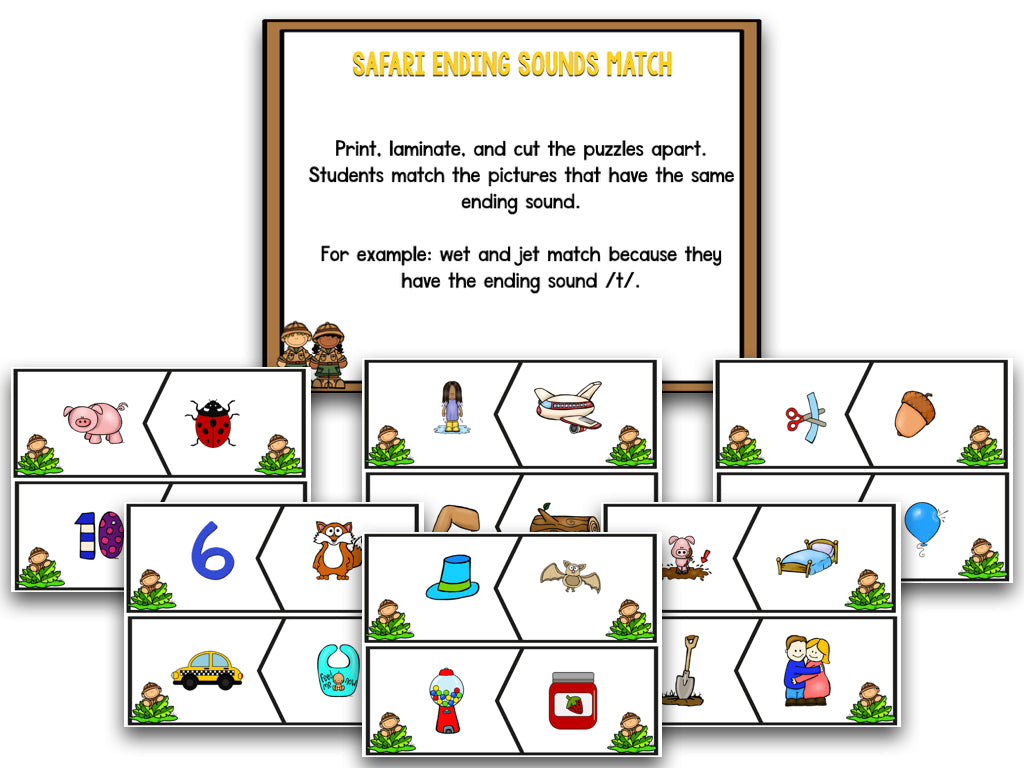 Safari Centers | 14 Literacy + 13 Math Centers | Year-Long, Hands-On, Low Prep