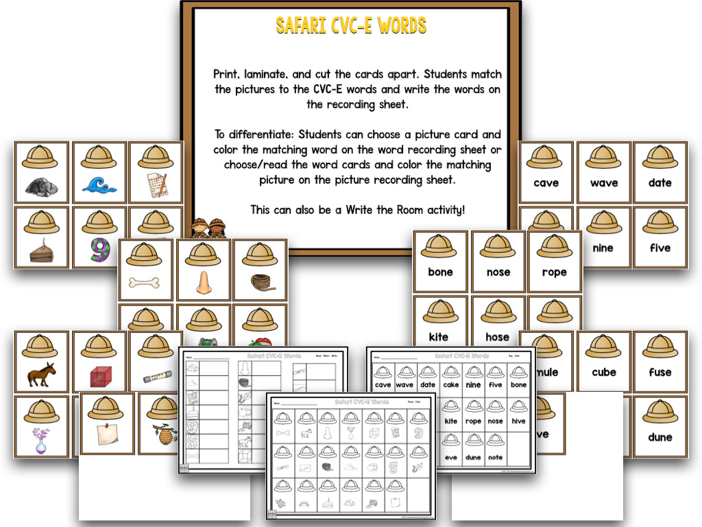 Safari Centers | 14 Literacy + 13 Math Centers | Year-Long, Hands-On, Low Prep