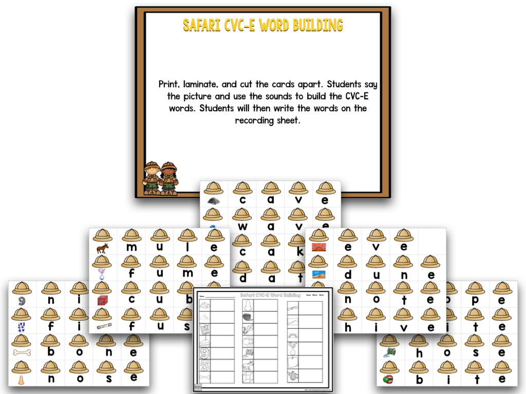 Safari Centers | 14 Literacy + 13 Math Centers | Year-Long, Hands-On, Low Prep