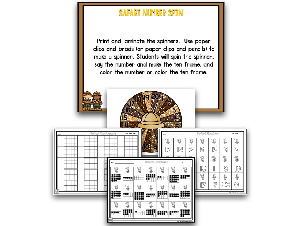 Safari Centers | 14 Literacy + 13 Math Centers | Year-Long, Hands-On, Low Prep