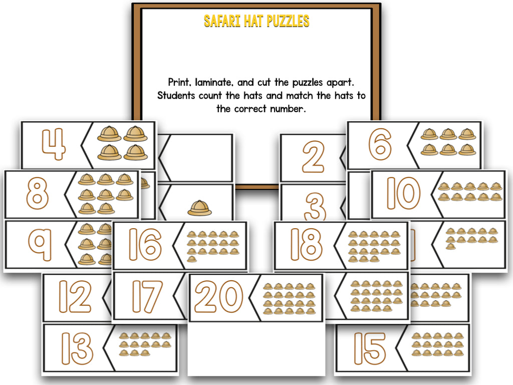 Safari Centers | 14 Literacy + 13 Math Centers | Year-Long, Hands-On, Low Prep