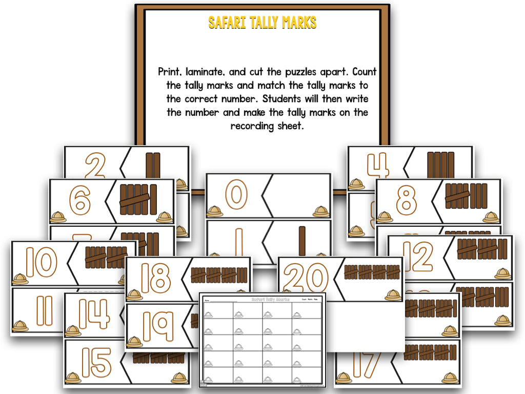Safari Centers | 14 Literacy + 13 Math Centers | Year-Long, Hands-On, Low Prep