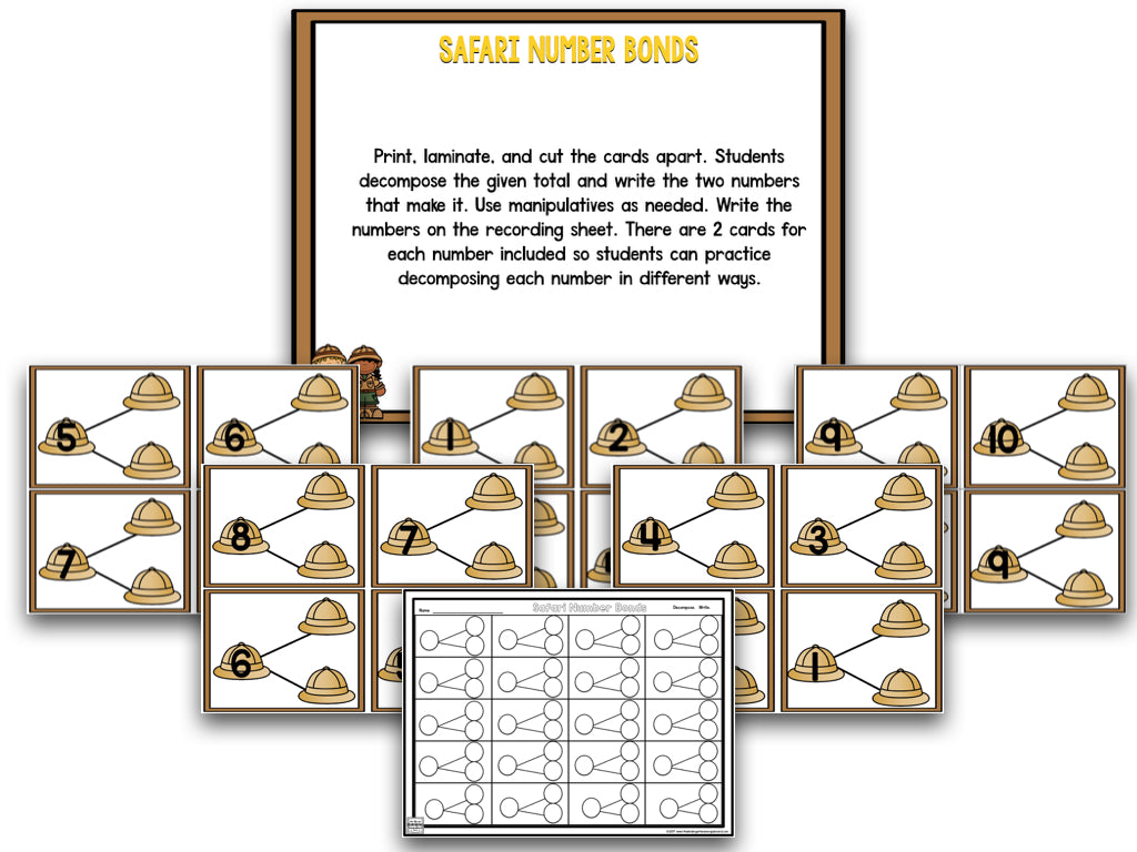 Safari Centers | 14 Literacy + 13 Math Centers | Year-Long, Hands-On, Low Prep