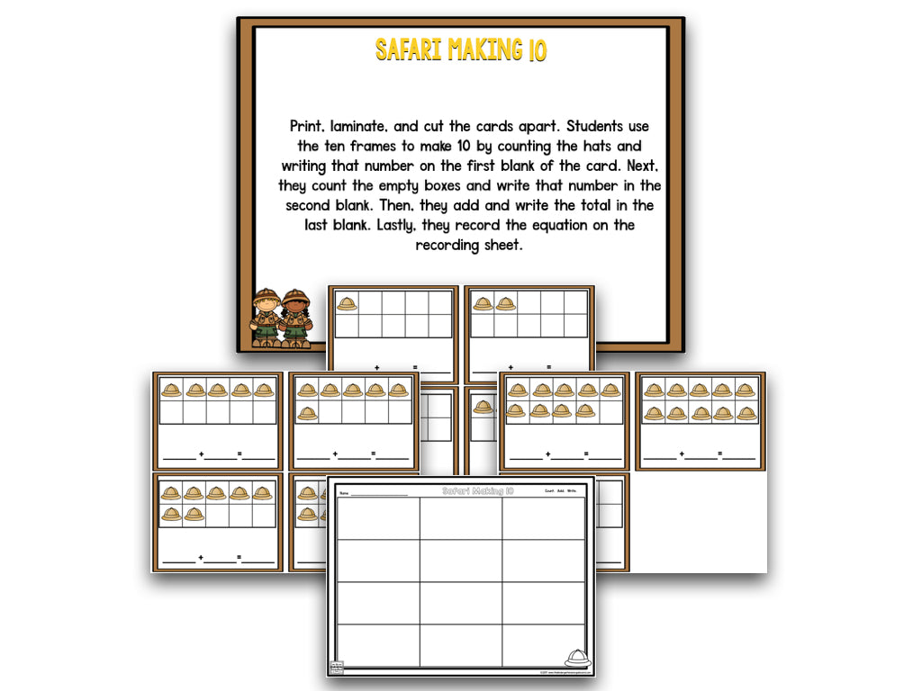 Safari Centers | 14 Literacy + 13 Math Centers | Year-Long, Hands-On, Low Prep