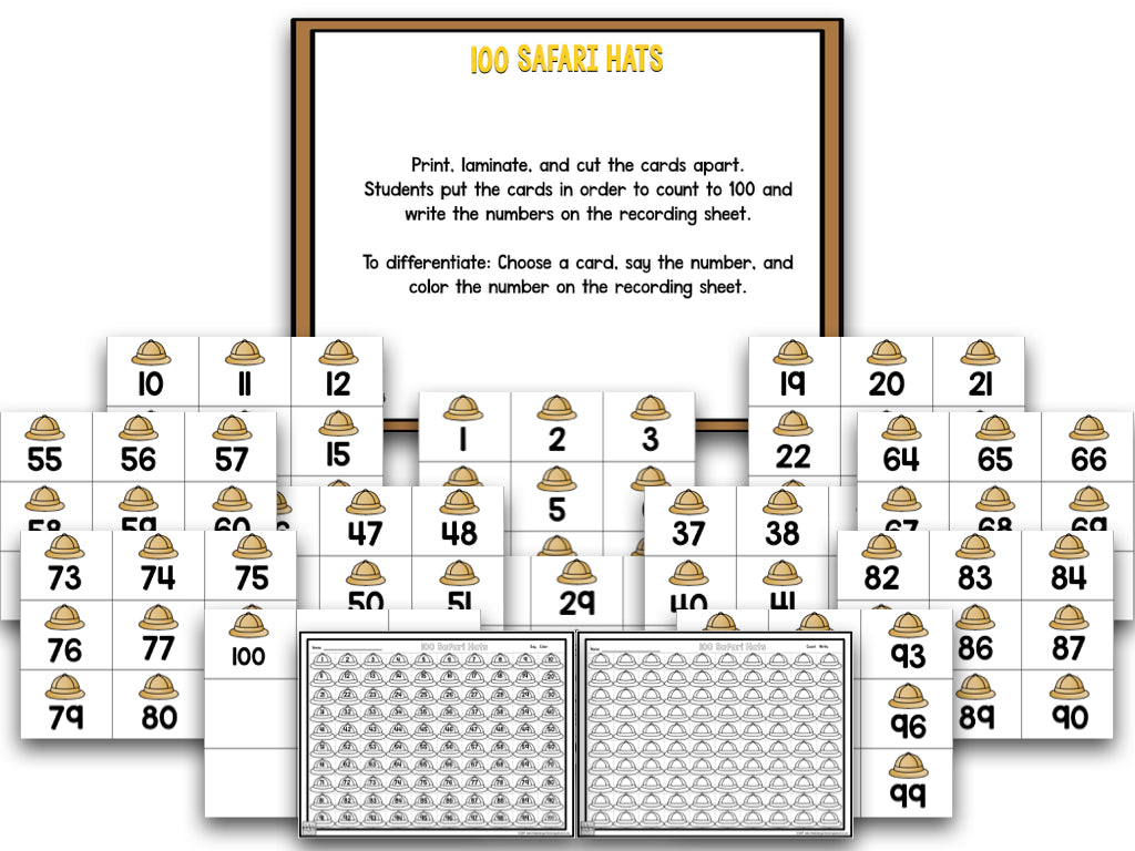 Safari Centers | 14 Literacy + 13 Math Centers | Year-Long, Hands-On, Low Prep