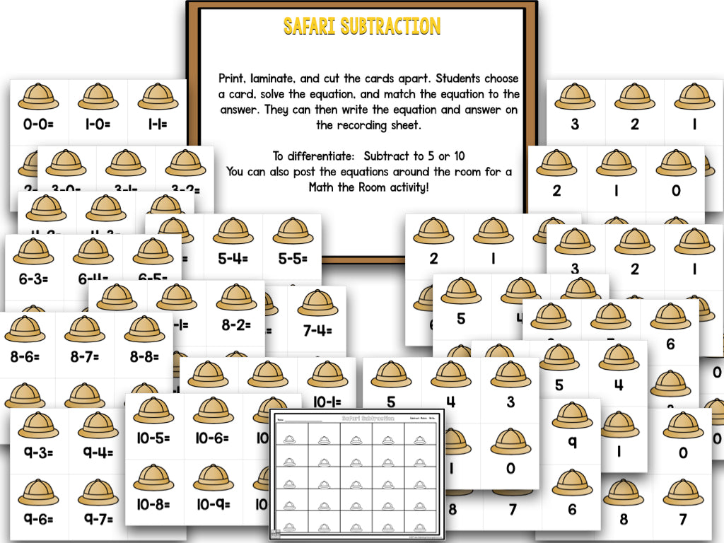 Safari Centers | 14 Literacy + 13 Math Centers | Year-Long, Hands-On, Low Prep