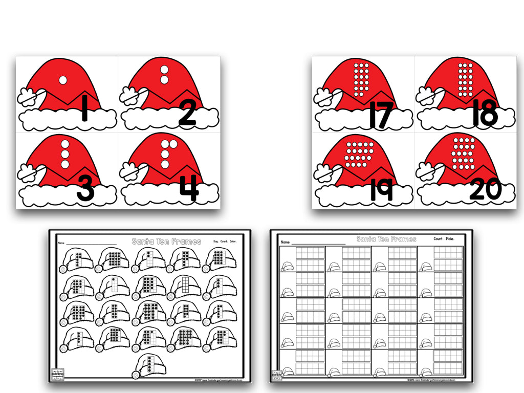 Santa Puzzles: Letters, Sounds, Numbers, and Counting