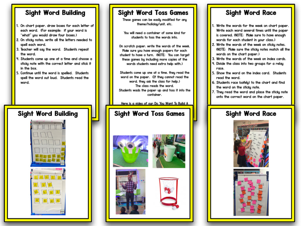 SIGHT WORDS AND HIGH FREQUENCY WORDS: ACTIVITIES, WORKSHEETS, GAMES