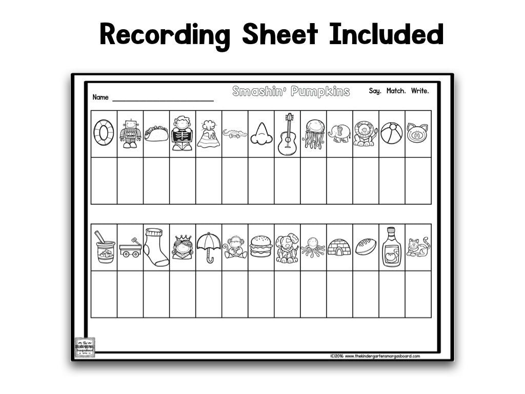 Pumpkin Activities: Letters And Sounds! Smashing Pumpkins!