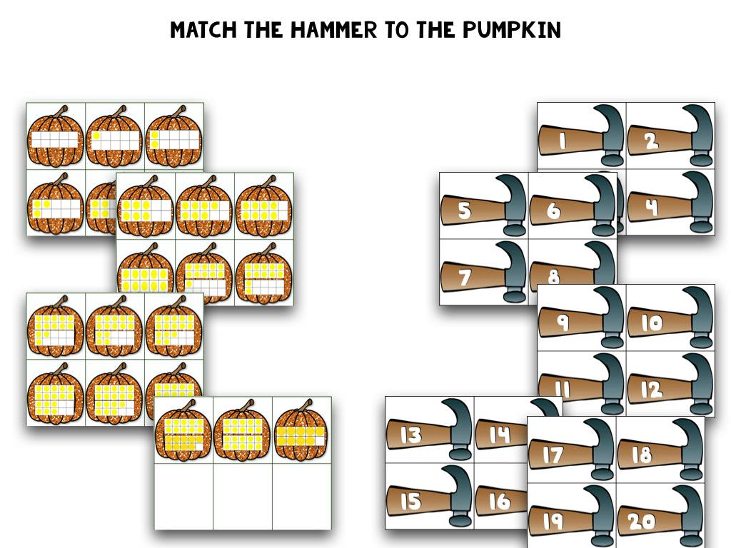 Pumpkin Math Centers | Fall & Halloween Numbers, Counting, Ten Frames