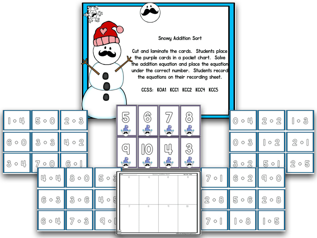 Stachin' in the Snow: Winter Math and Literacy Centers