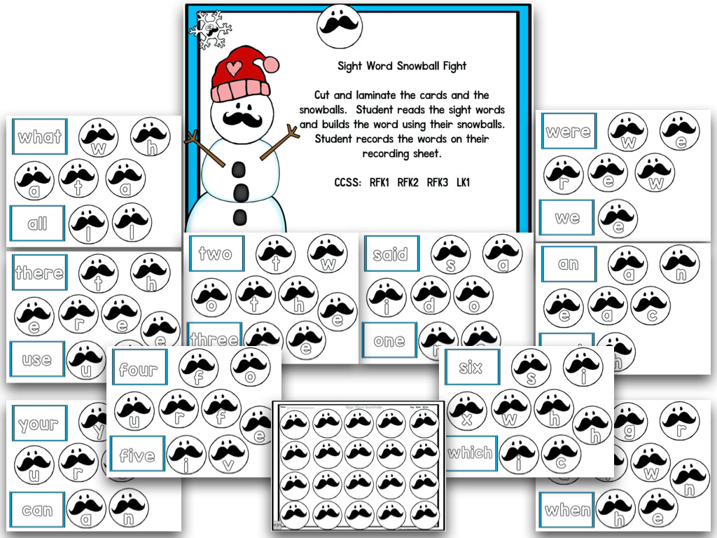Stachin' in the Snow: Winter Math and Literacy Centers