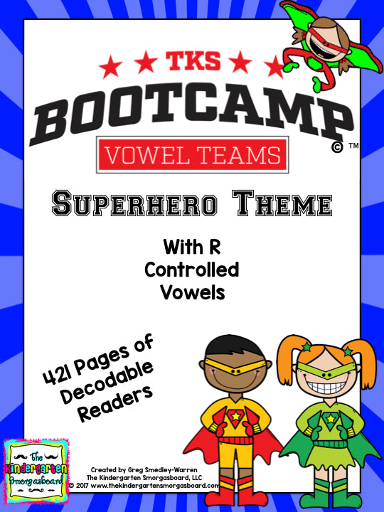 Vowel Teams Bootcamp (Superhero Theme) – The Kindergarten